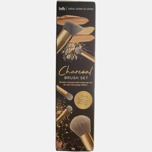 Billion Dollar Brushes Charcoal Brush Set - Gold and Black